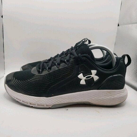 Under Armour Charged Commit 3 4E Wide Black White 8 41 EUC - Picture 3 of 8